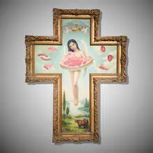 Mark Ryden, The Angel of Meat, 1998, giclée print on canvas in artist's frame