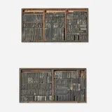 Antique, Typeface set, c. 1880, carved wood