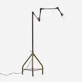 Industrial, Articulating floor lamp, steel