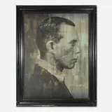 Blaine Halvorson, Untitled (Mug Shot), 2008, oil, emulsion, light box in artist's frame