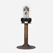Harris Diamant, Untitled, 1998, carved wood, brass, gold leaf, glass, chrome-plated steel, found object assemblage