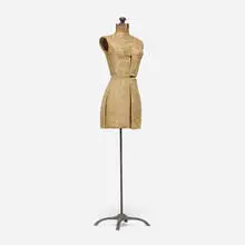 Vintage, Mannequin form, c. 1930-40, steel, cardboard