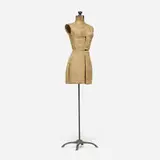 Vintage, Mannequin form, c. 1930-40, steel, cardboard