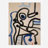 Untitled (from the Chair series) by Emerson Woelffer, 1996, oil and acrylic on canvas, sold Jul 2025