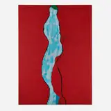 Untitled by Emerson Woelffer, 1977, acrylic on canvas, sold Jul 2025