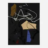 Untitled by Emerson Woelffer, 1989, acrylic and paper collage on canvas, sold Jul 2025