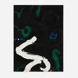 Untitled by Emerson Woelffer, 1992, oil and acrylic on canvas, sold Jul 2025