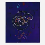 Poem of Lines by Emerson Woelffer, 1985, oil and acrylic on canvas, sold Jul 2025