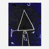 Untitled by Emerson Woelffer, 1985-87, oil and acrylic on canvas, sold Jul 2025
