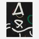 Untitled by Emerson Woelffer, 1992, oil and acrylic on canvas, sold Jul 2025