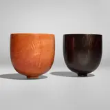 Bert Marsh, Vessels, set of two, c. 1996, bubinga, cocobolo