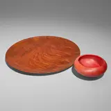 Rude Osolnik, Plate and bowl, Brazilian rosewood, pink ivory wood