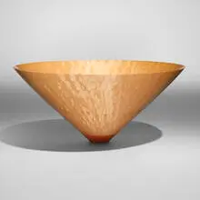 Mike Shuler, Large segmented bowl, 1997, bird's-eye maple, satinwood