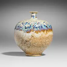 Brother Thomas Bezanson, Globular vase, kairagi-glazed porcelain
