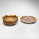 Val Cushing, Bowl and charger, glazed stoneware