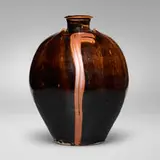 Phil Rogers, Large jar with lugs, c. 2006, tenmoku-glazed stoneware