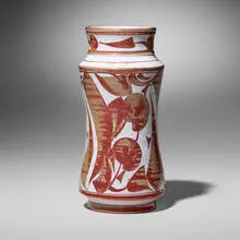 Alan Caiger-Smith, Albarello Jar, 2002, tin and lustre-glazed earthenware