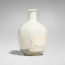 Buncheong bottle with duck drawing by Sung-Jae Choi, c. 2010, slip-glazed stoneware, sold Nov 2025