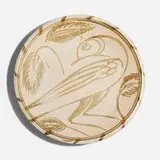Michael Cardew, Plate with bird and foliage
