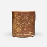 Win Ng, Early brush pot, c. 1960, glazed stoneware