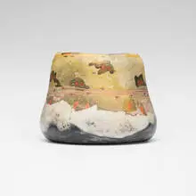 Vase by Bennett Bean, c. 1990, pit-fired and painted earthenware, sold Nov 2025