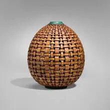 J. Paul Fennell, Basketweave Green, 2024, Brazilian pepperwood
