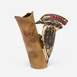 Derek Weidman, Woodpecker, 2025, holly, ebony, maple burl, pigments