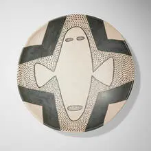 Todd McKie, Bowl, 1986, slip-decorated earthenware