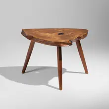 Plank stool by George Nakashima, American black walnut, sold Sep 2025