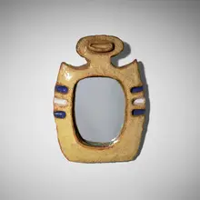Les Argonautes, Wall-hanging mirror, c. 1960, glazed earthenware, mirrored glass