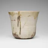 Large jardinière by Toshiko Takaezu, c. 1975, glazed stoneware, sold Sep 2025