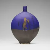 Moon Flask (with rattle) by Toshiko Takaezu, 2009, glazed stoneware, sold Sep 2025