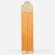 Lee Schuette, Boxwood Rule cabinet, c. 1977, maple, brass