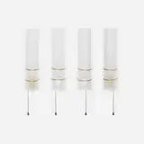 Maria Lindeman, Sconces, set of four, c. 1955, frosted glass, brass