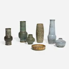 Gunnar Nylund, Collection of seven works, c. 1965, glazed stoneware
