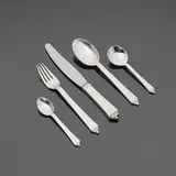 Harald Nielsen, Pyramid flatware service, sterling silver, stainless steel