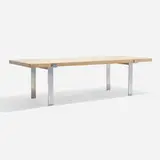 Jørgen Høj, Coffee table, model 157, c. 1961, oak, stainless steel