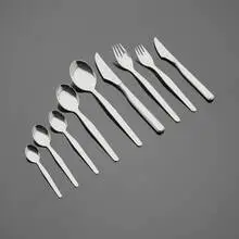 Tapio flatware service by Tapio Wirkkala, 1957, sterling silver, stainless steel, sold Apr 2026