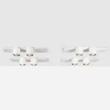 Alvar Aalto, Ceiling lamps, set of four, c. 1955, painted aluminum and steel
