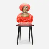 Piero Fornasetti, Moro chair, c. 1958 / 2002, screenprint transfer on wood and metal with hand-painting