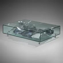 Patrik Fredrickson and Ian Stallard, Silver Crush table, 2011, glass, aluminum, steel