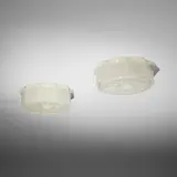 Valinte Oy, Ceiling lamps model 28101, pair, c. 1972, acrylic, brass