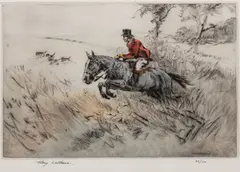 A.R.C.A. Henry Wilkinson A.R.E., The Chase, engraving