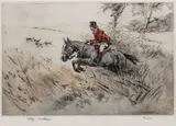 A.R.C.A. Henry Wilkinson A.R.E., The Chase, engraving
