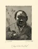 Lovis Corinth, Selbstbildnis, 1920, Kaltnadel und Aquatinta auf Bütten