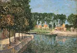 Bertha Schrader, Holländischer Kanal, Um 1900, Öl auf Leinwand, von der Künstlerin auf Pappe aufgezogen