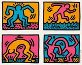 Keith Haring, Pop Shop Quad II, 1988, Farbserigraphie auf leichtem Karton