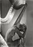 Lisa with Harp, Paris by Horst P. Horst, 1939, Späterer Silbergelatineabzug. Mehrfachbelichtung, sold Nov 2009