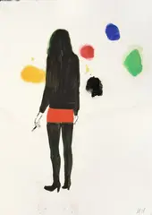 Ohne Titel by Daniel Richter, 2008, Öl auf Papier, vom Künstler auf einen weiteren Bogen Papier montiert, sold Jun 2010