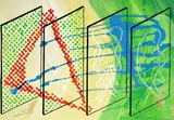Ohne Titel (Mönchengladbach 1992) by Sigmar Polke, 1992, Farbtusche über Farboffsetlithographie, sold Jun 2010